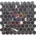 Black Natural Marble Tile Hexagon Mosaic (CFS1120)